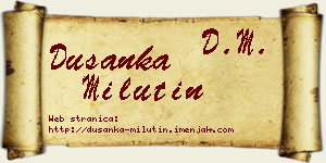 Dušanka Milutin vizit kartica